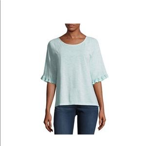 Ruffle sleeve top